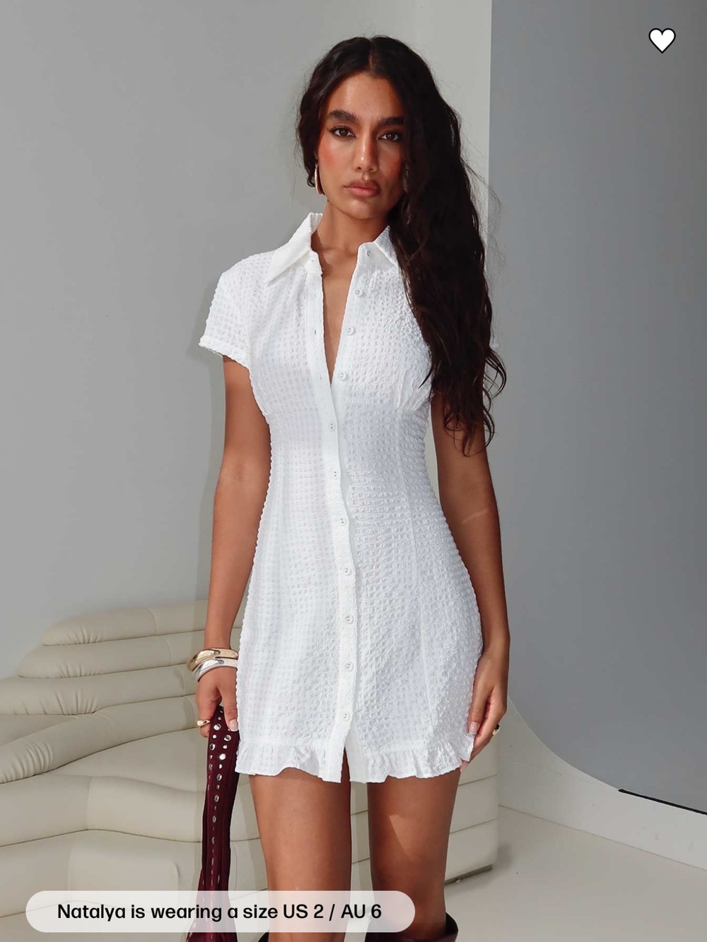 Princess Polly Covey Mini Dress White- US 4
